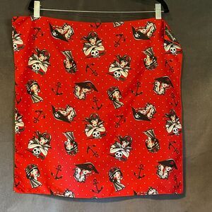 Sourpuss Traditional Tattoo Pirate Girl & Anchor Scarf